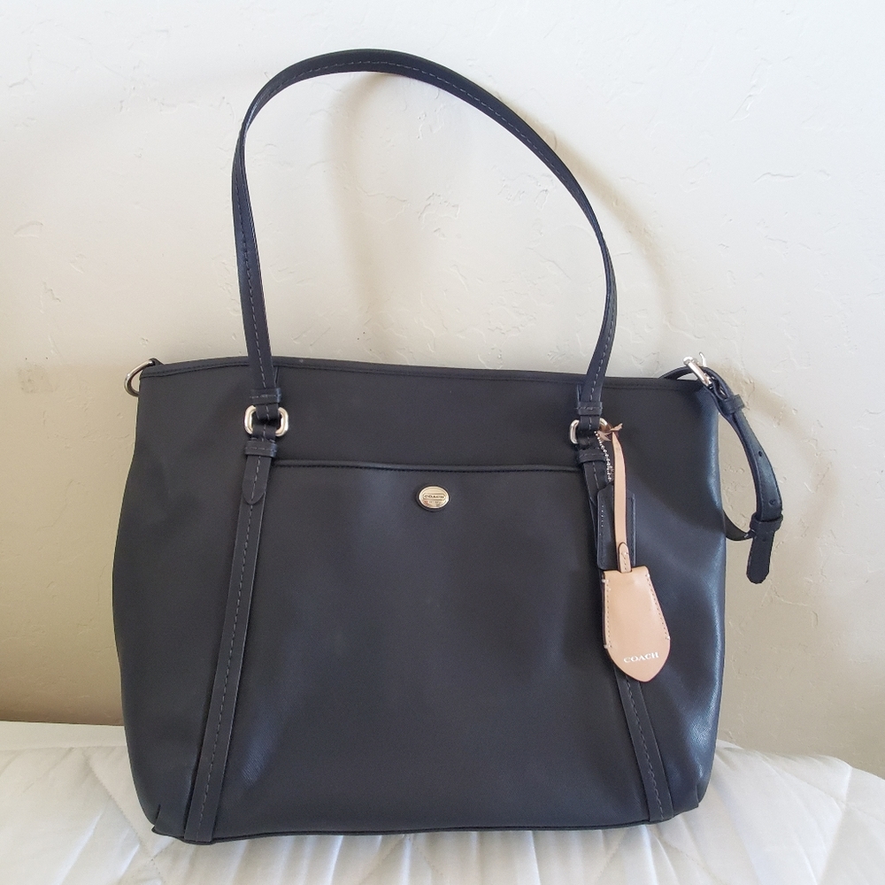 Black Coach Peyton leather tote #F25667